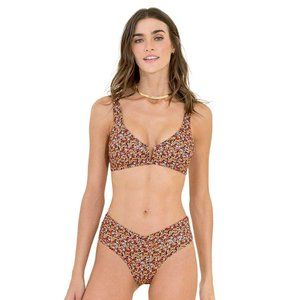 NWT MAAJI Calico Victory V Wire Bralette Bikini Top